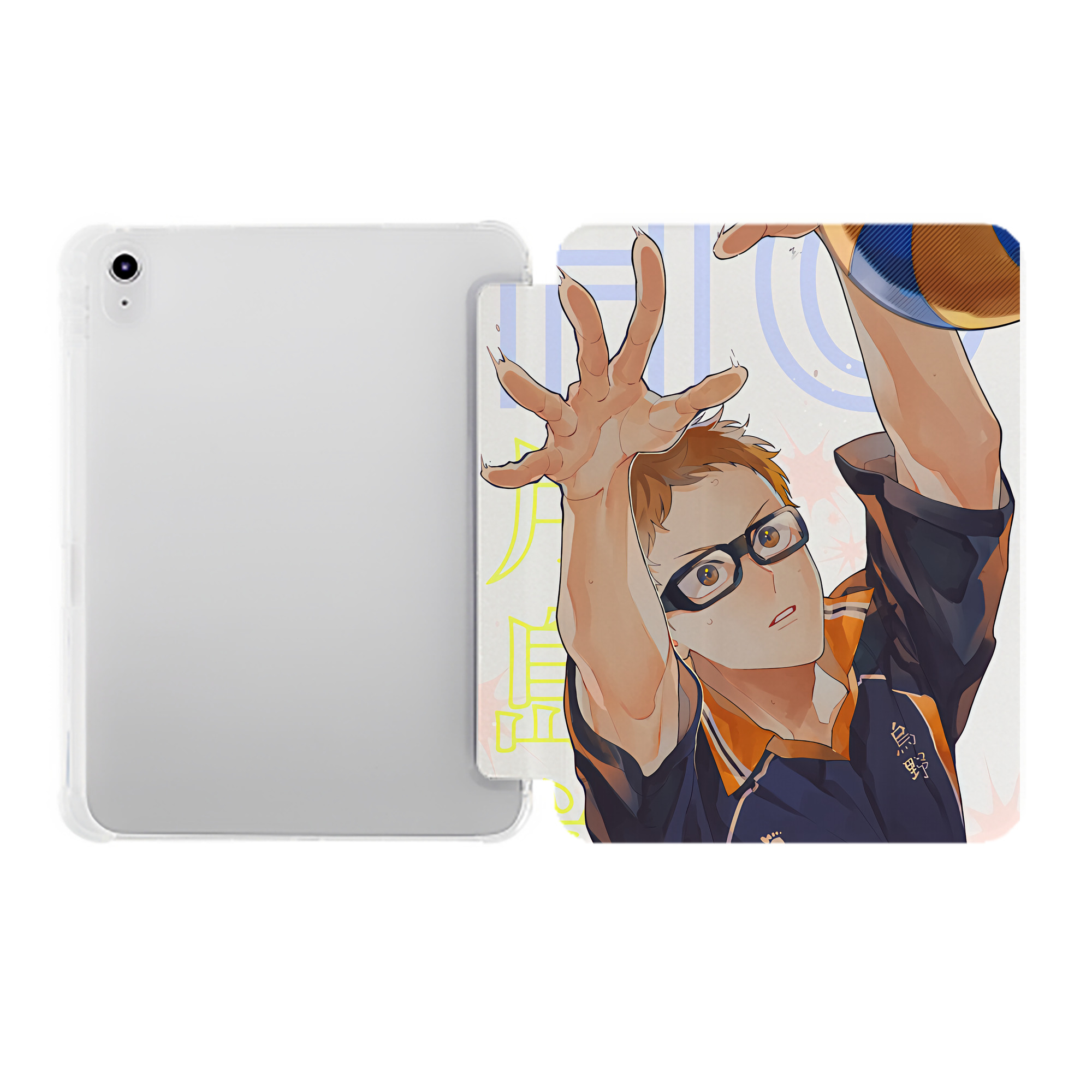 （画像用） ハイキュー!! Haikyu!! IPad ケース ペン収納付き 三つ折りスタンド PUレザー×シリコン 対応機種9.5/10.5/10.9インチ